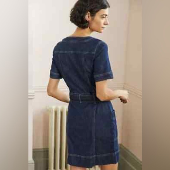 Boden Casual Stitch Denim Dress - Picture 2 of 4